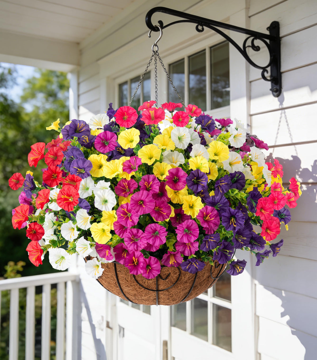 Ivydale front view of hanging basket showing full color and curb appeal