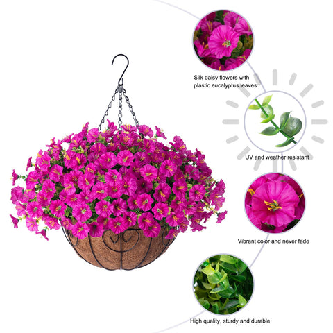 Ivydale hanging basket in use on porch railing providing instant color