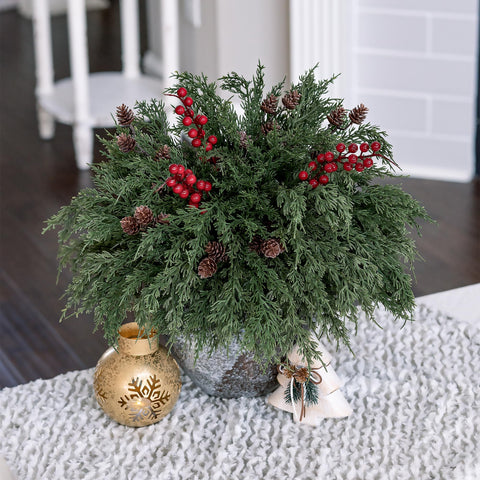 Ivydale holiday mantel display with stems demonstrating cohesive decor benefit