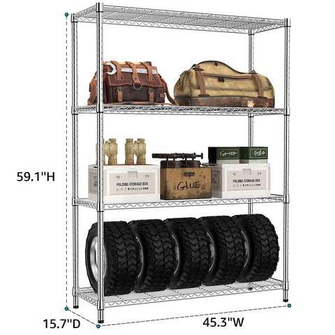 IZEUK shelving in kitchen holding appliances for tidy counter-free benefit