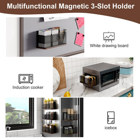 IZLIF magnetic cup organizer attached to side for cups and lids convenience