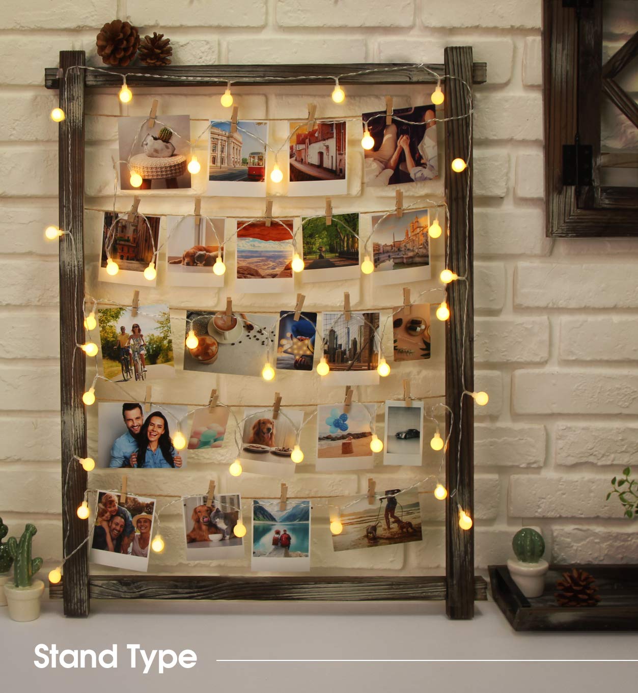 J JACKCUBE DESIGN mounted over bed displaying photos and cards for personalization