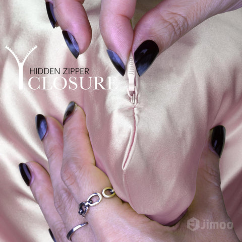 J JIMOO on standard pillow size demonstrates fit and neat coverage for standard pillows