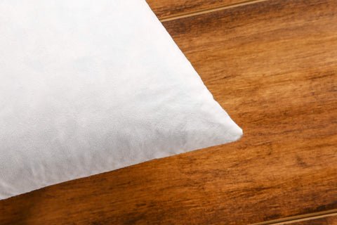 JA COMFORTS insert placed inside a decorative sham showing full corners and improved aesthetic