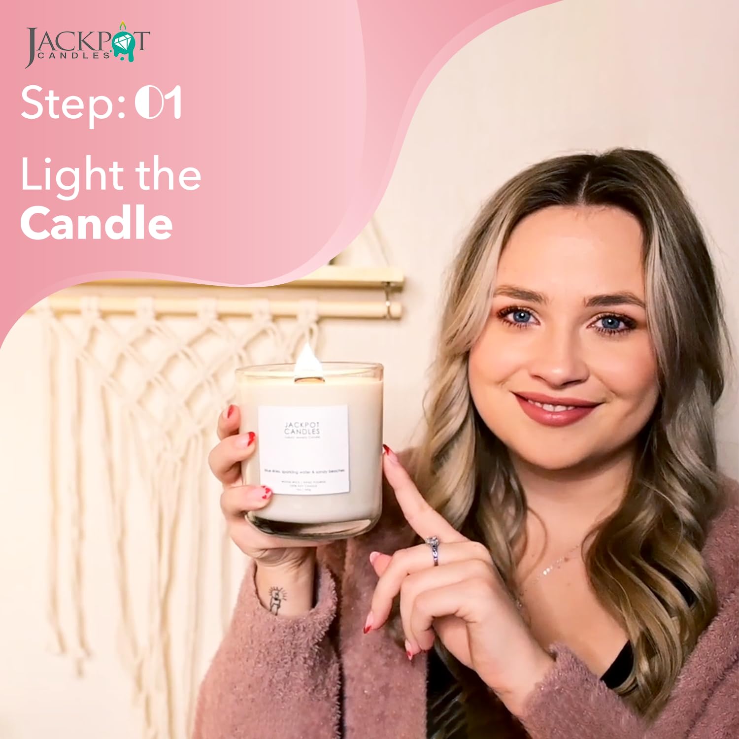 Jackpot Candles ring pouch embedded in wax revealing surprise jewelry safely