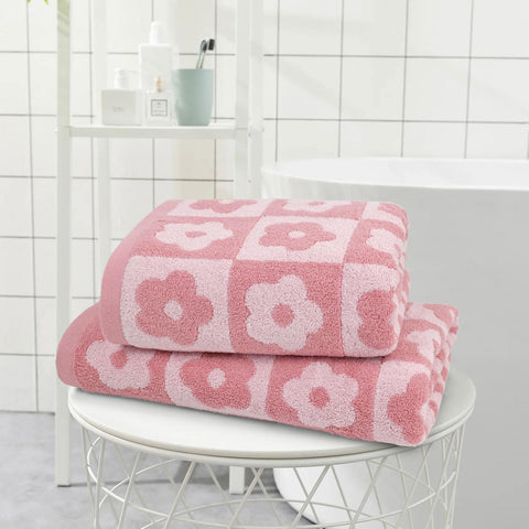 Jacquotha checkered floral design detail showcasing vibrant colorfast print and style
