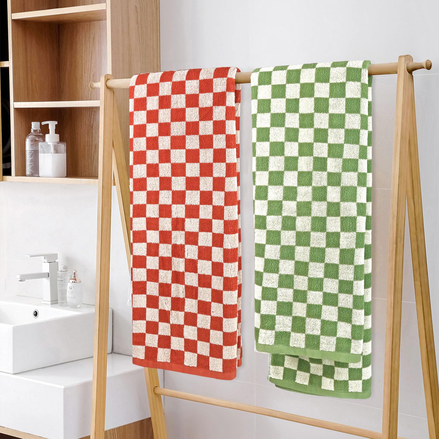 Jacquotha towels packed in suitcase demonstrating lightweight travel convenience