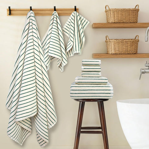 Jacquotha striped pattern detail emphasizing stylish look and coordinated decor