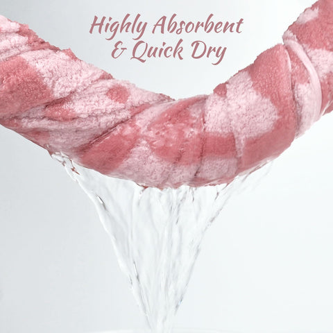 Jacquotha towel being used after shower illustrating quick-dry convenience and comfort