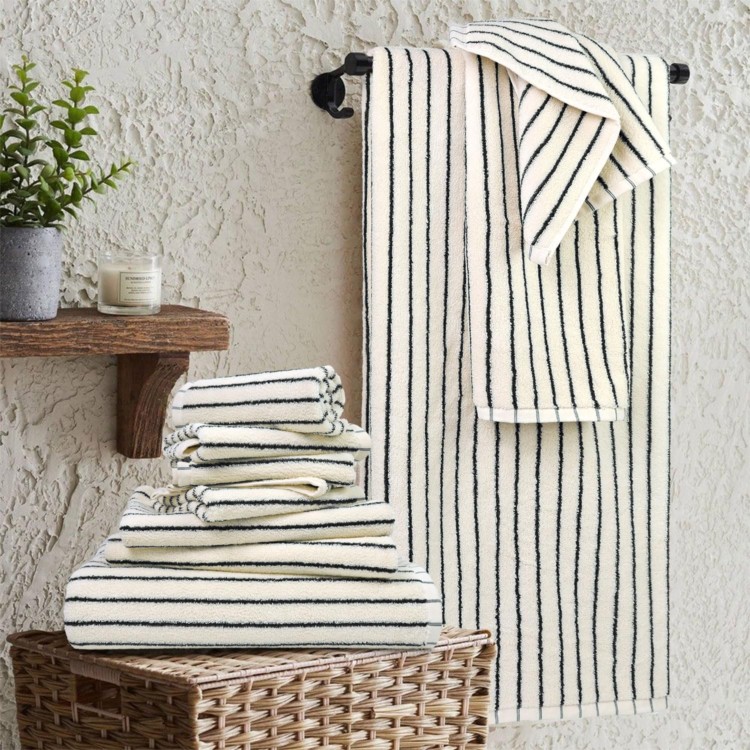 Jacquotha close-up of towel weave highlighting soft texture and absorbent benefit