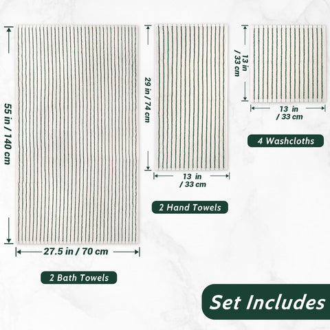 Jacquotha washcloths stacked to display soft texture and gentle use