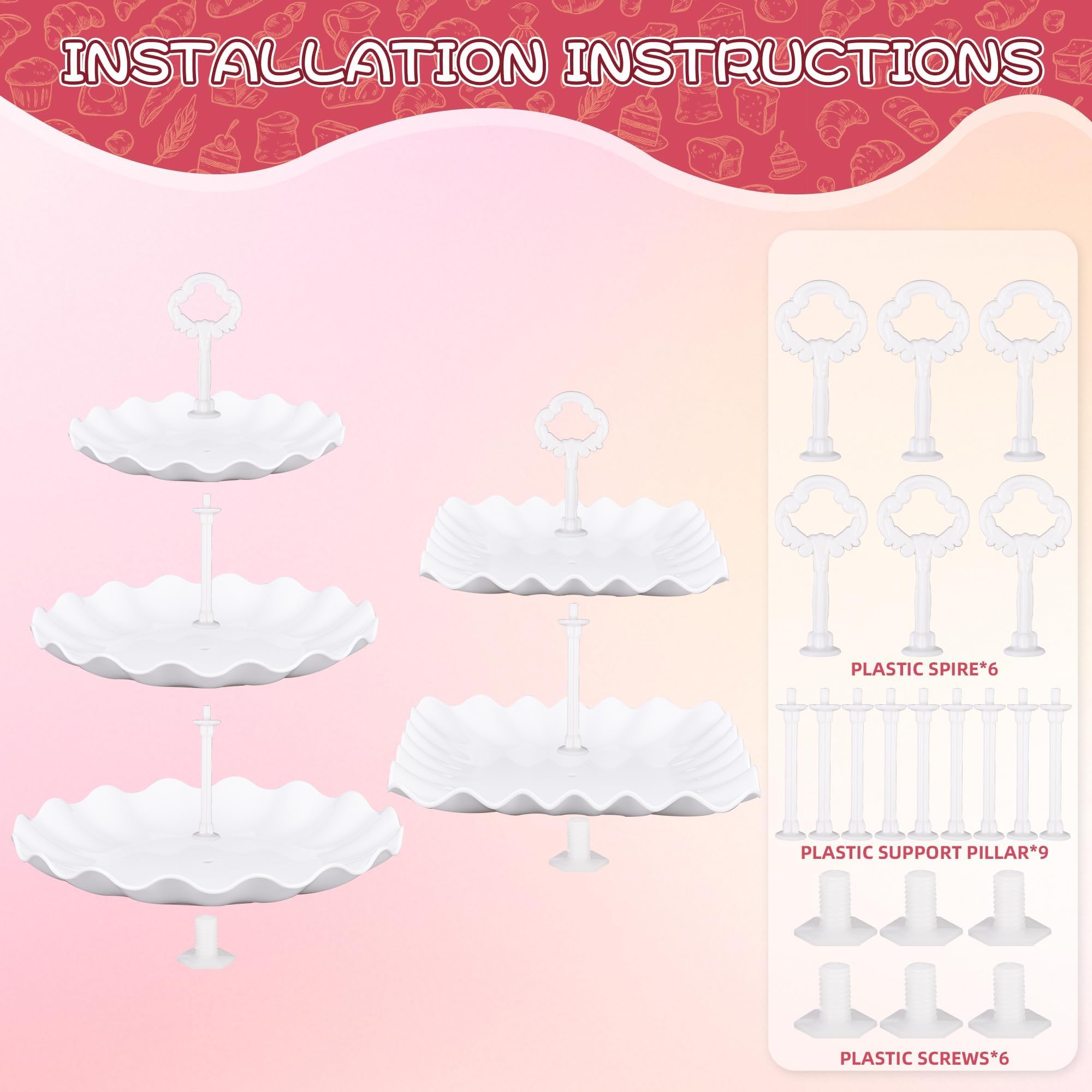 Jaevorite assembled cupcake stand loaded with cupcakes demonstrating stable display