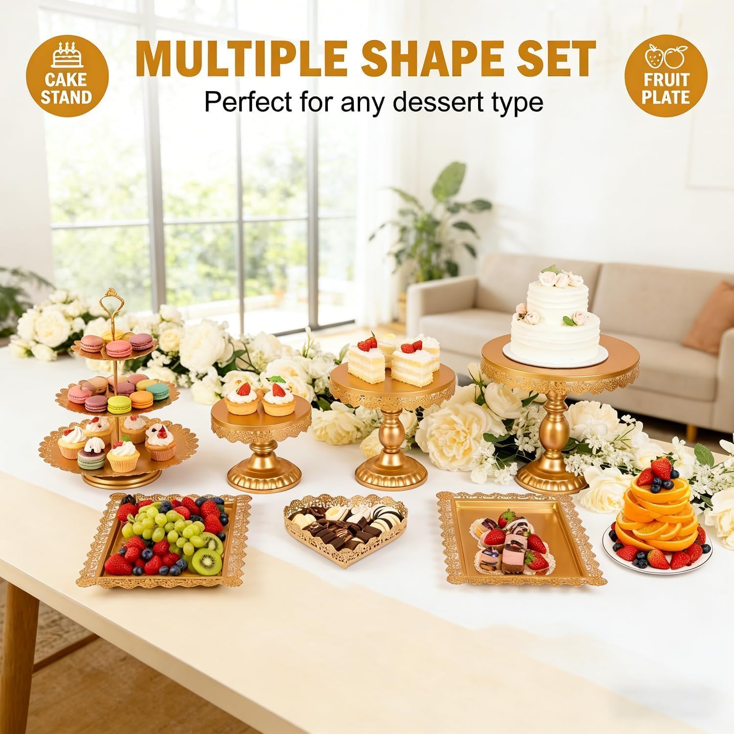 Jaevorite spatulas and cake cutter tools displayed benefit: easier serving and slicing