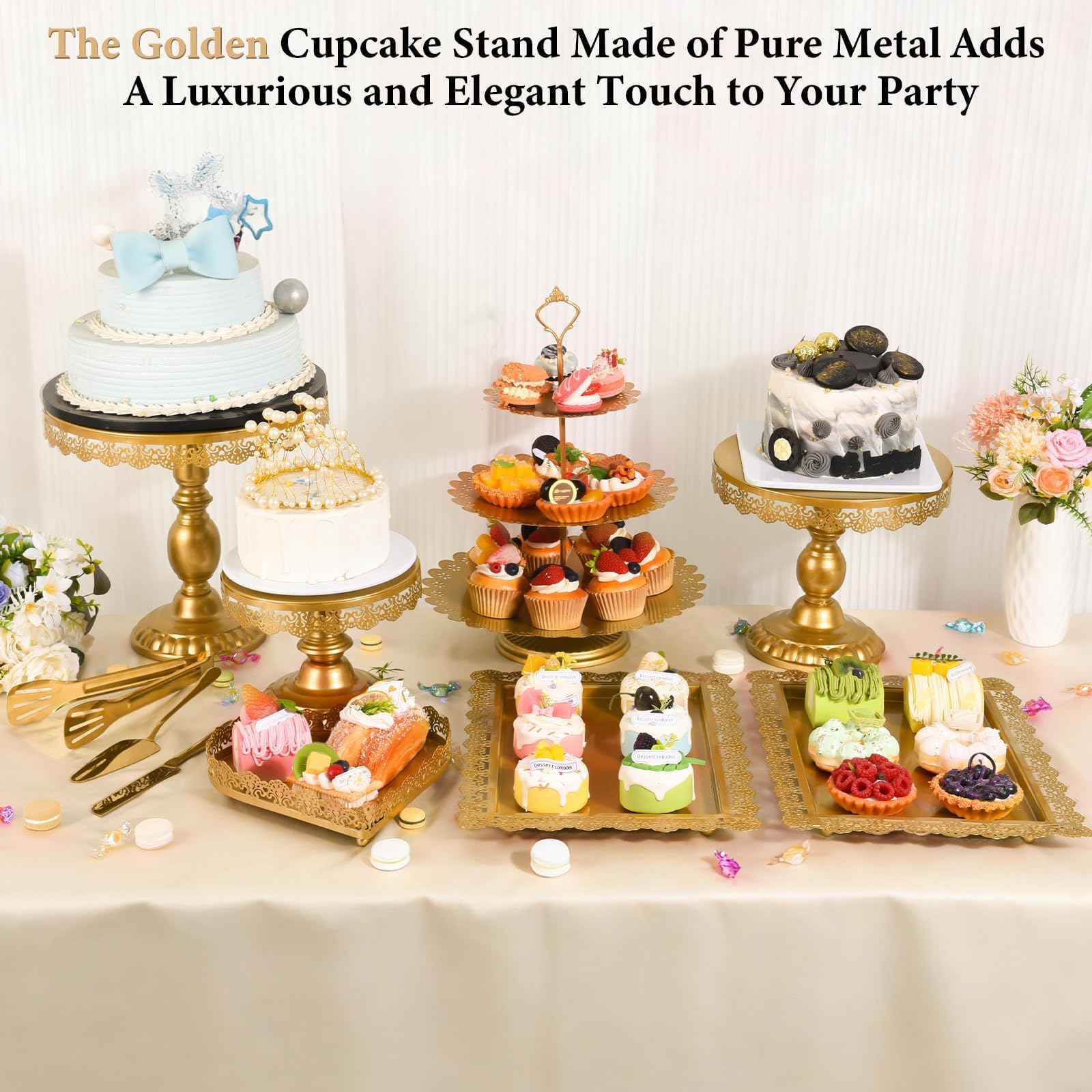 Jaevorite dessert table at a wedding showing styled setup benefit: elegant event styling