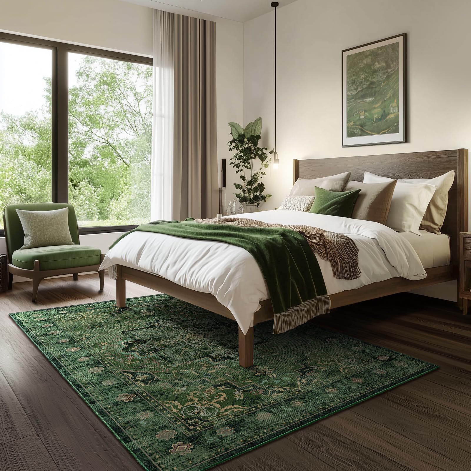 Jainmy rug placed in living room to show styling and room anchoring