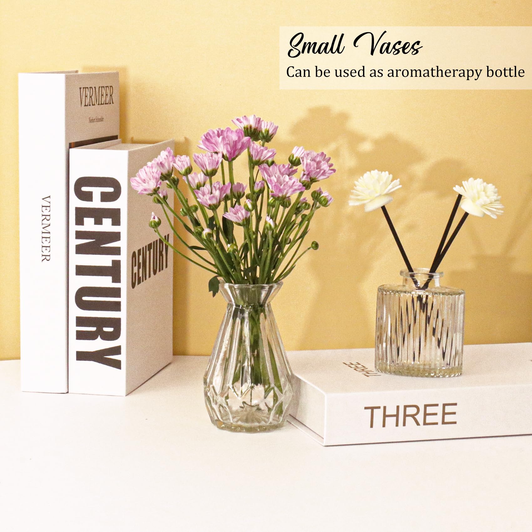 JALANCY single vase with mini rose showing simple, refined styling