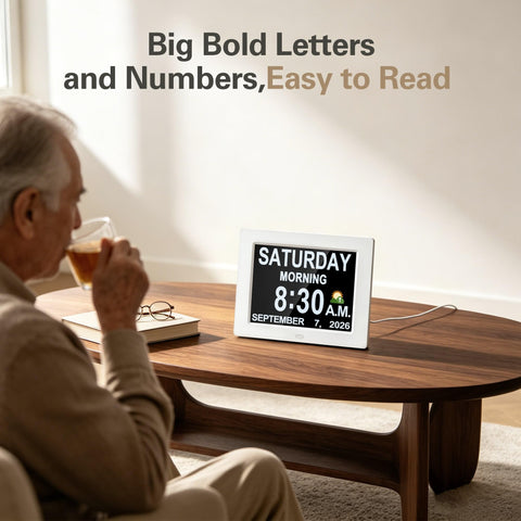 JALL close-up of IPS screen displaying bold text and wide-angle clarity benefit
