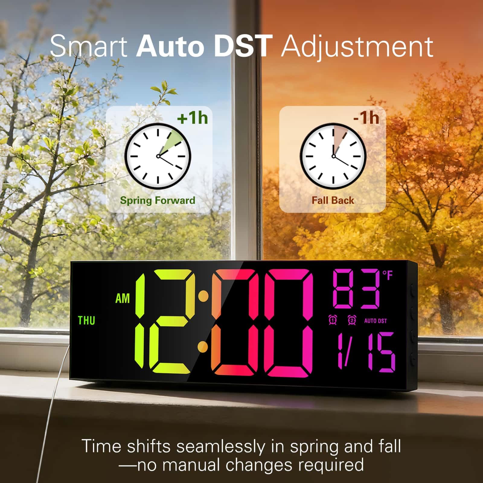 JALL RGB color modes displayed to match decor and boost visibility