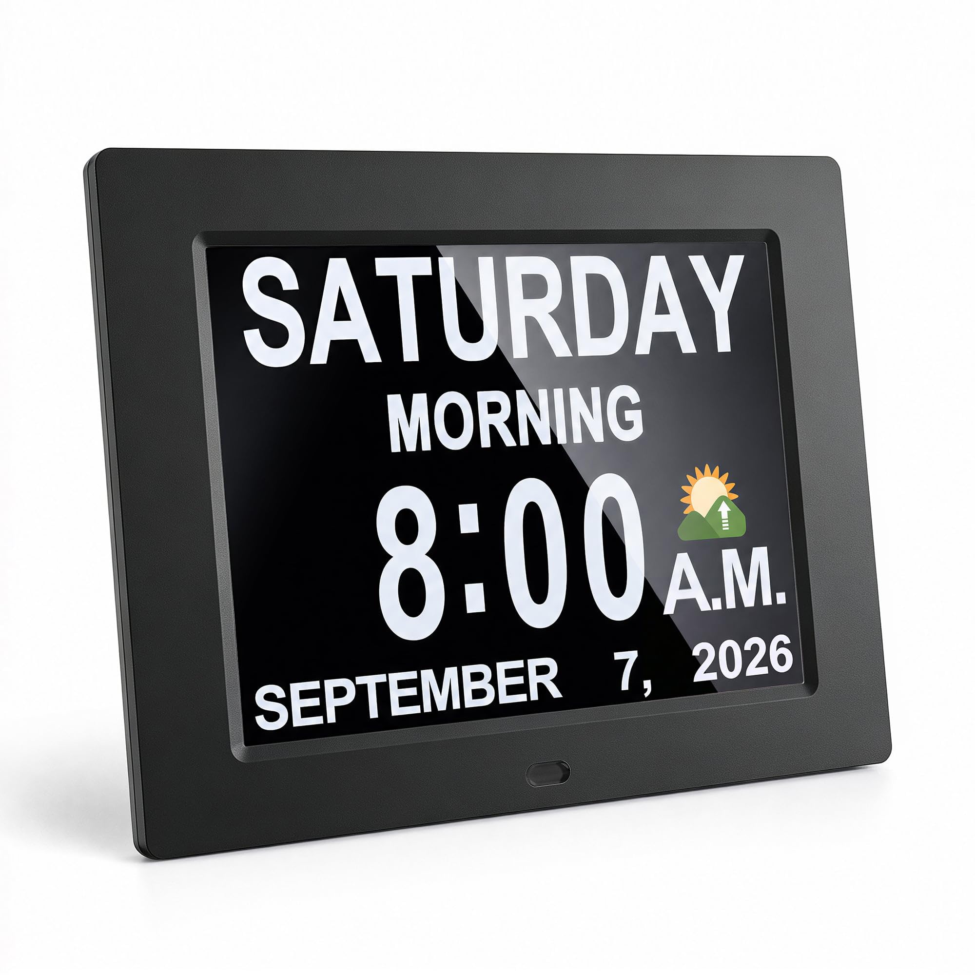 JALL front view large day clock showing clear date and day for easy orientation