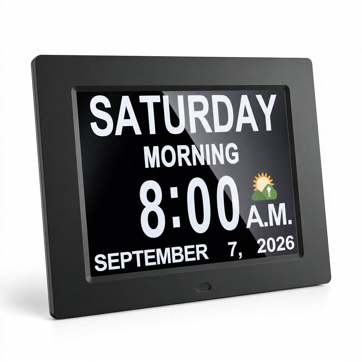 JALL front view large day clock showing clear date and day for easy orientation