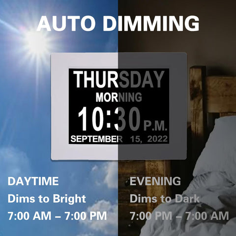 JALL on nightstand with dimmed display reduces glare and supports comfortable sleep