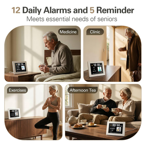 JALL on a nightstand beside phone to show size and easy bedside visibility