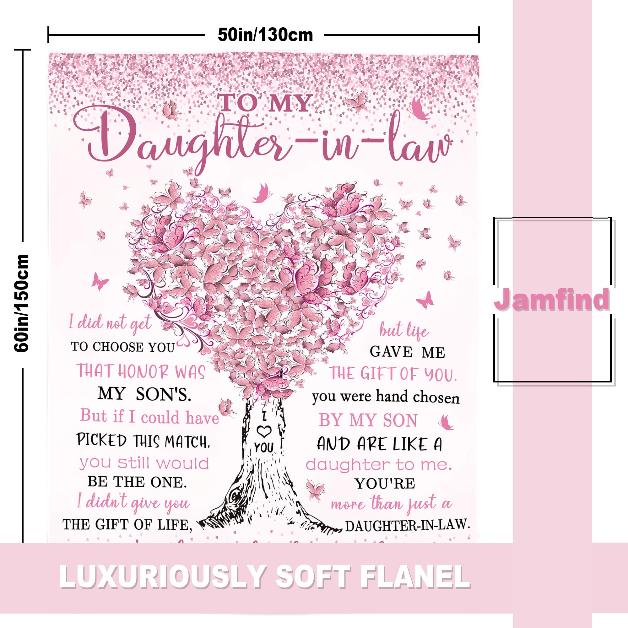 Jamfind design detail showing love tree and pink butterflies for warmth