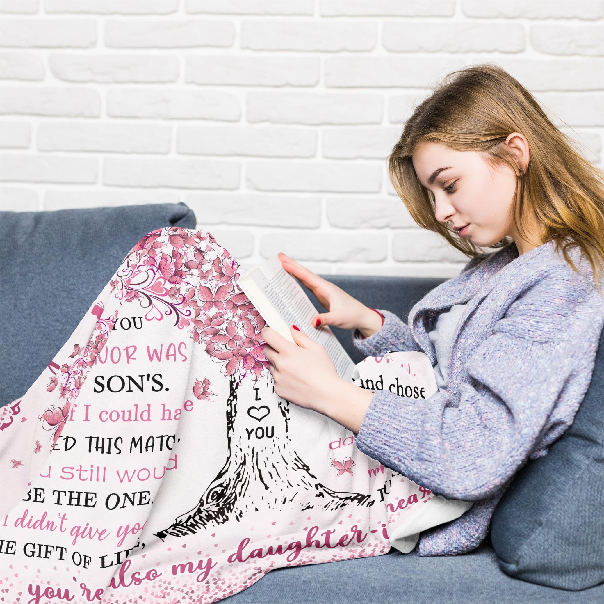 Jamfind blanket draped on couch in use, adds decorative comfort