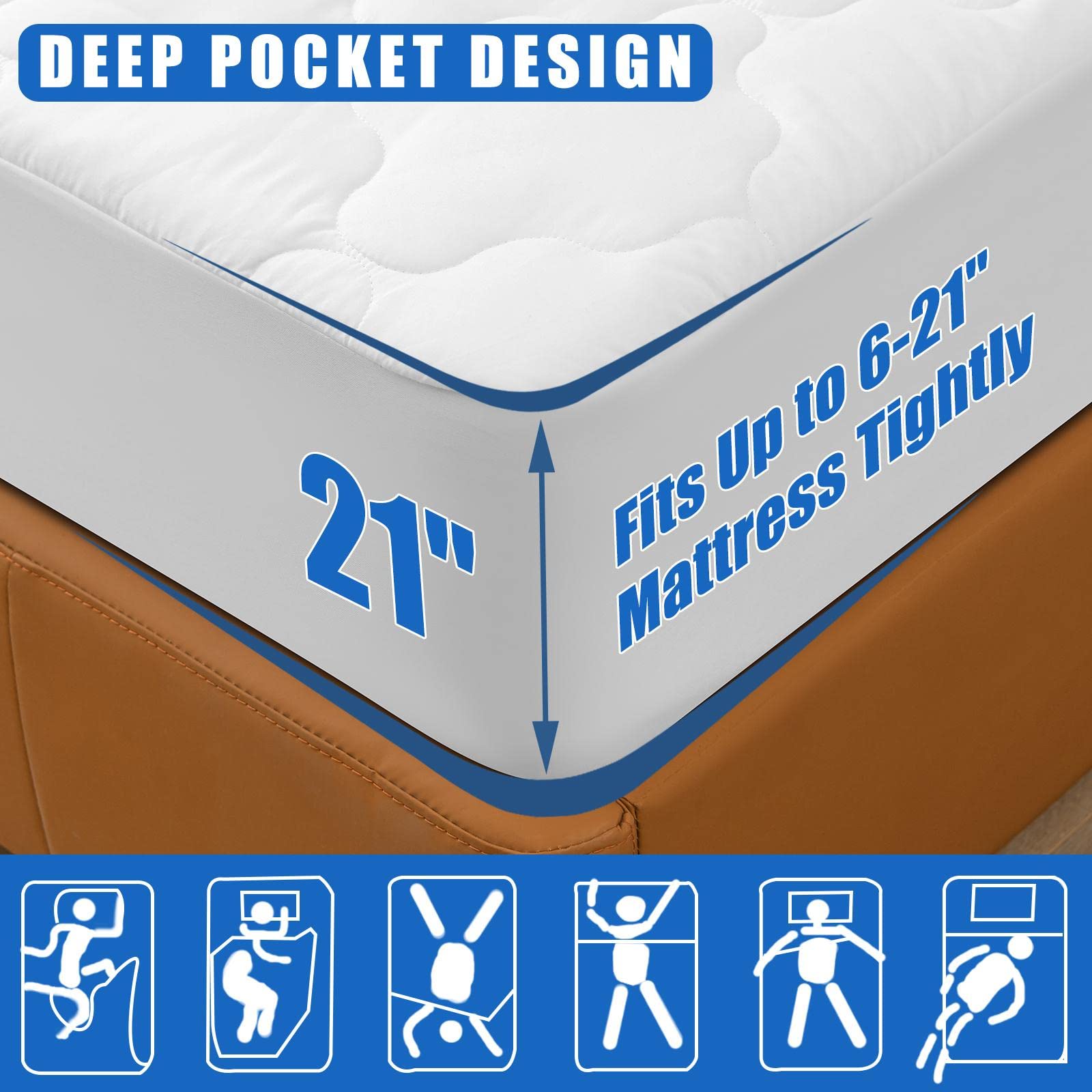 JamRest underside shot of TPU backing showing waterproof protection for mattress longevity