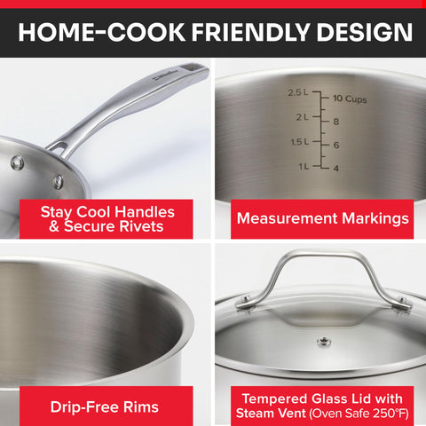 JANSKA Mueller Dutch oven open showing capacity for braises and family meals