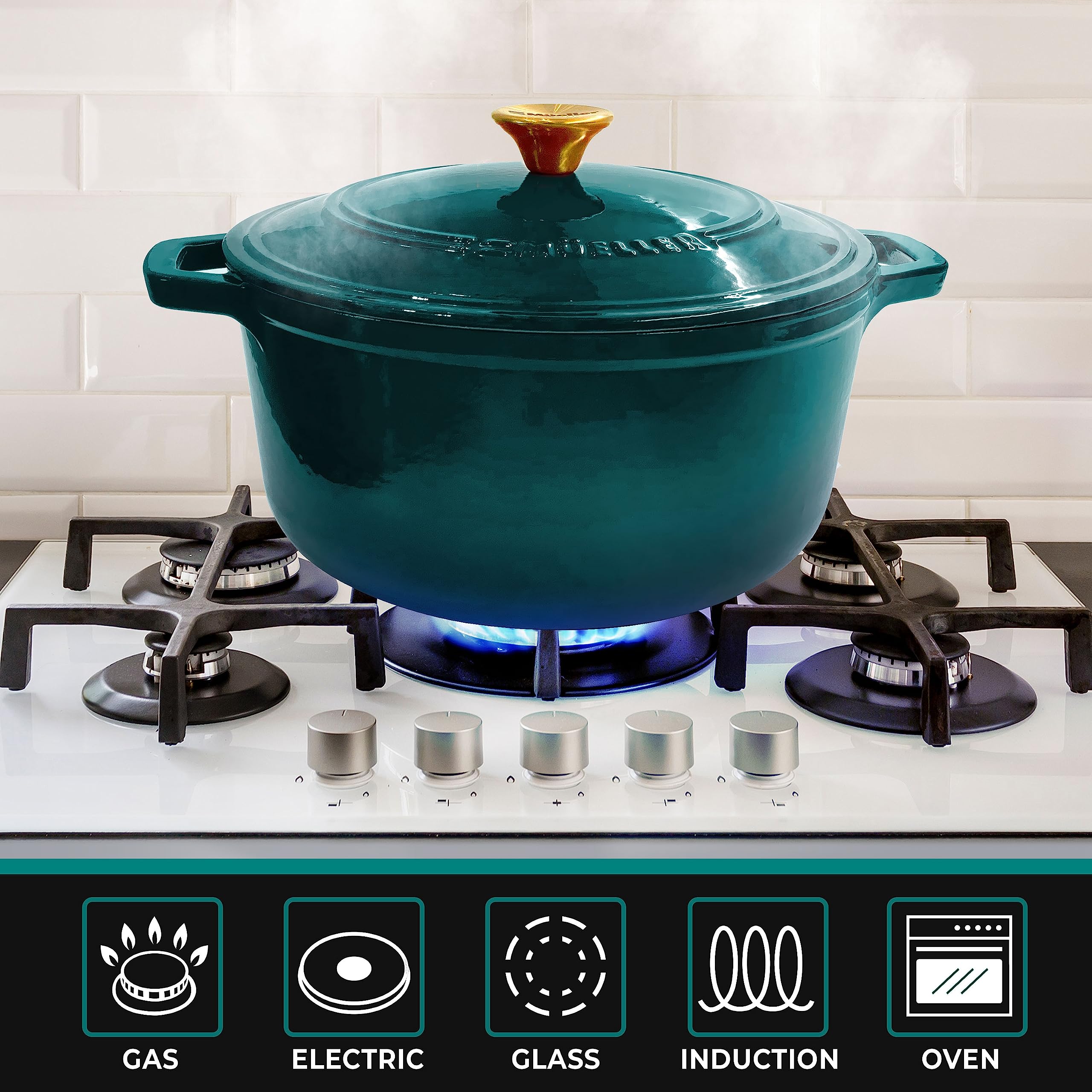 JANSKA wide ergonomic handles held with mitts, offers secure lifting with full pot