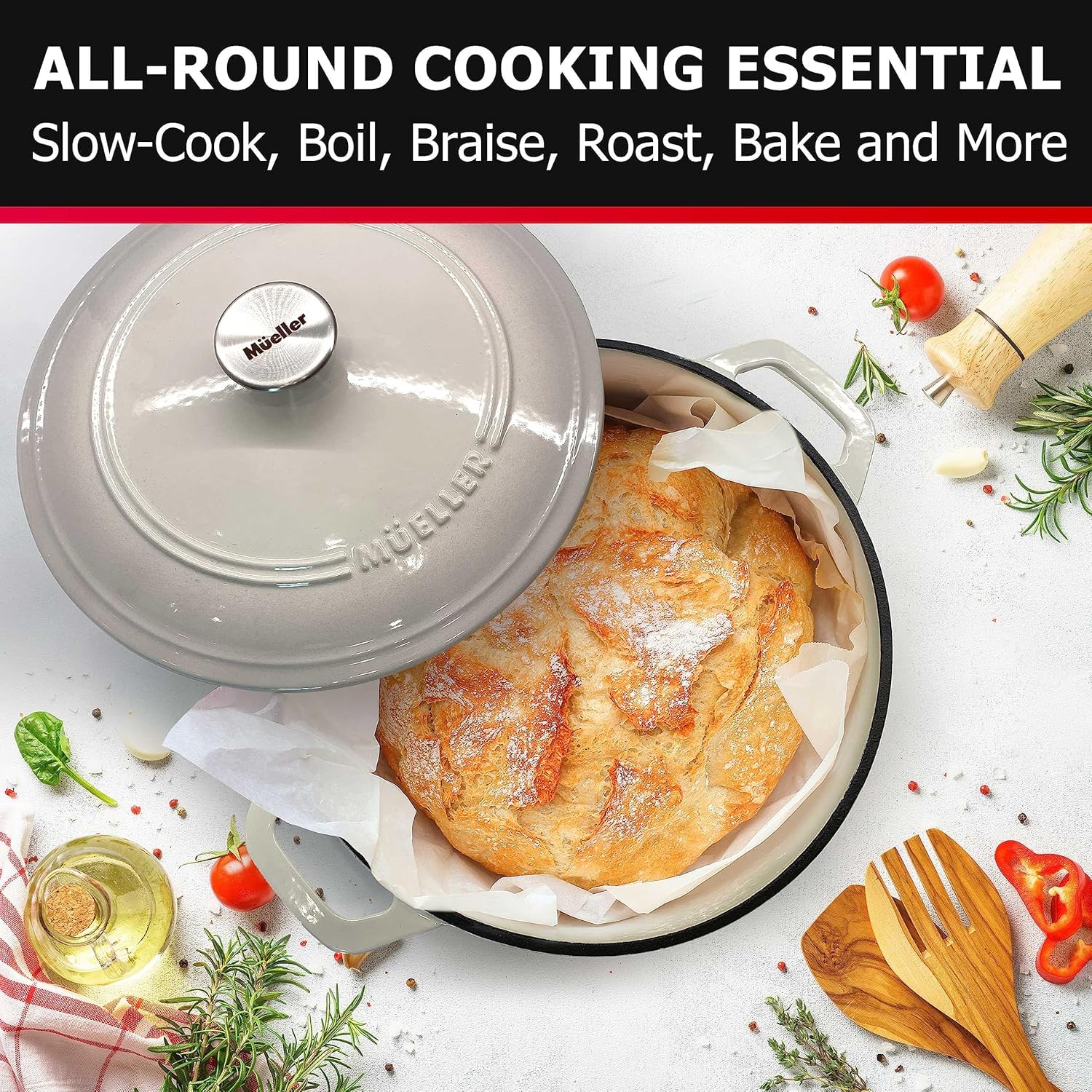 JANSKA MÜELLERHOME oven roast presented on table showing attractive serve-from-oven style