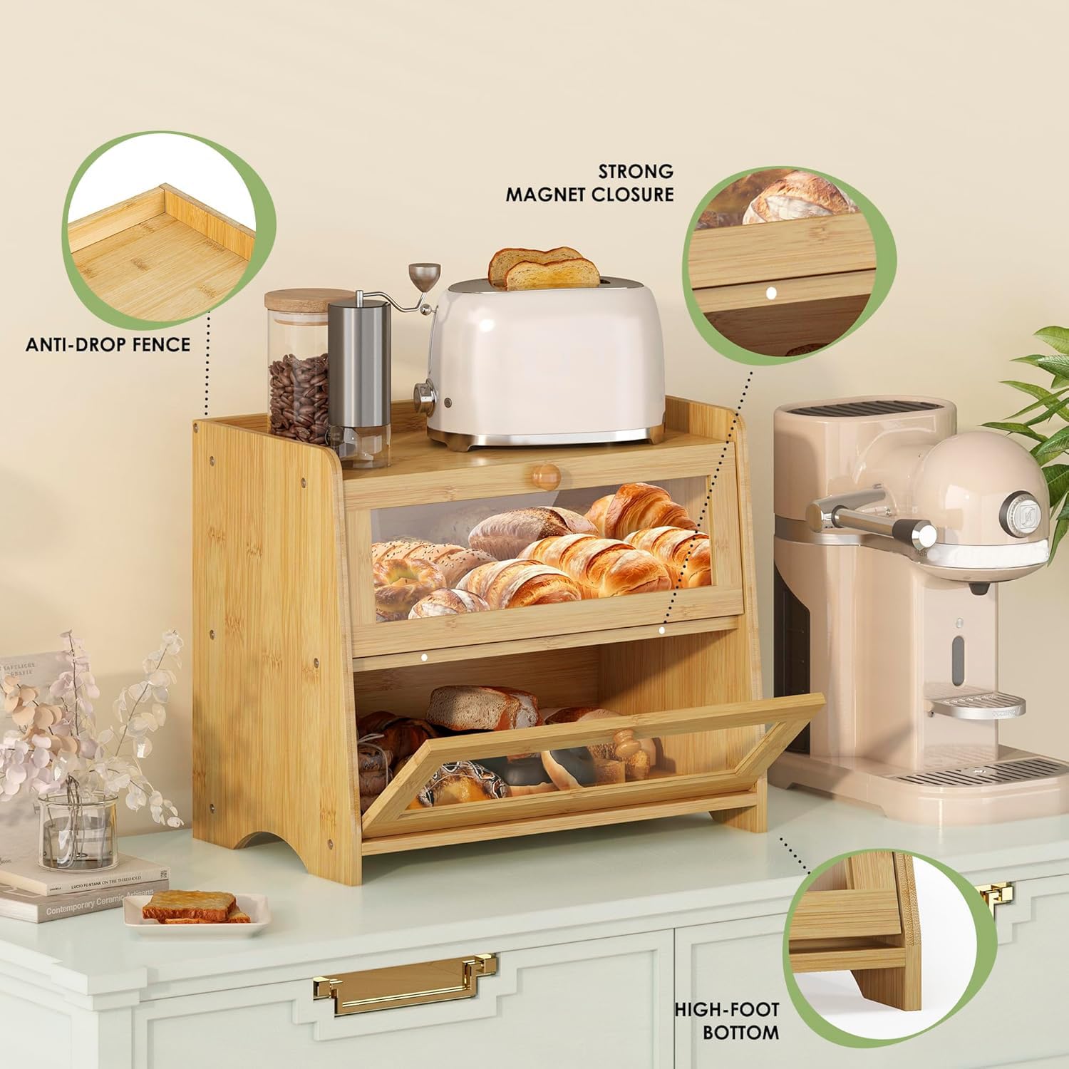 JANSNIMEN flat top fence used for jars and mugs providing extra counter space