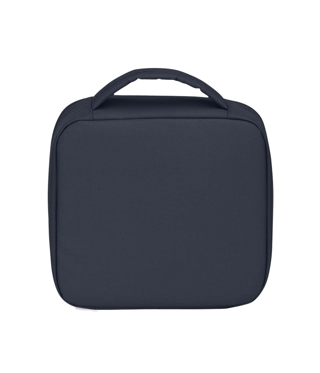 JanSport lunch break opened at angled zip lying flat to serve food with easy access benefit