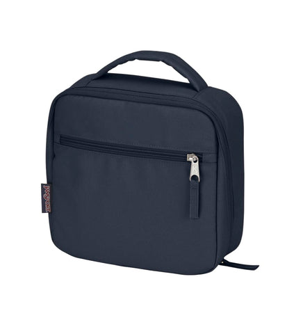 JanSport lunch break in a picnic setting with food inside for convenient outdoor dining benefit