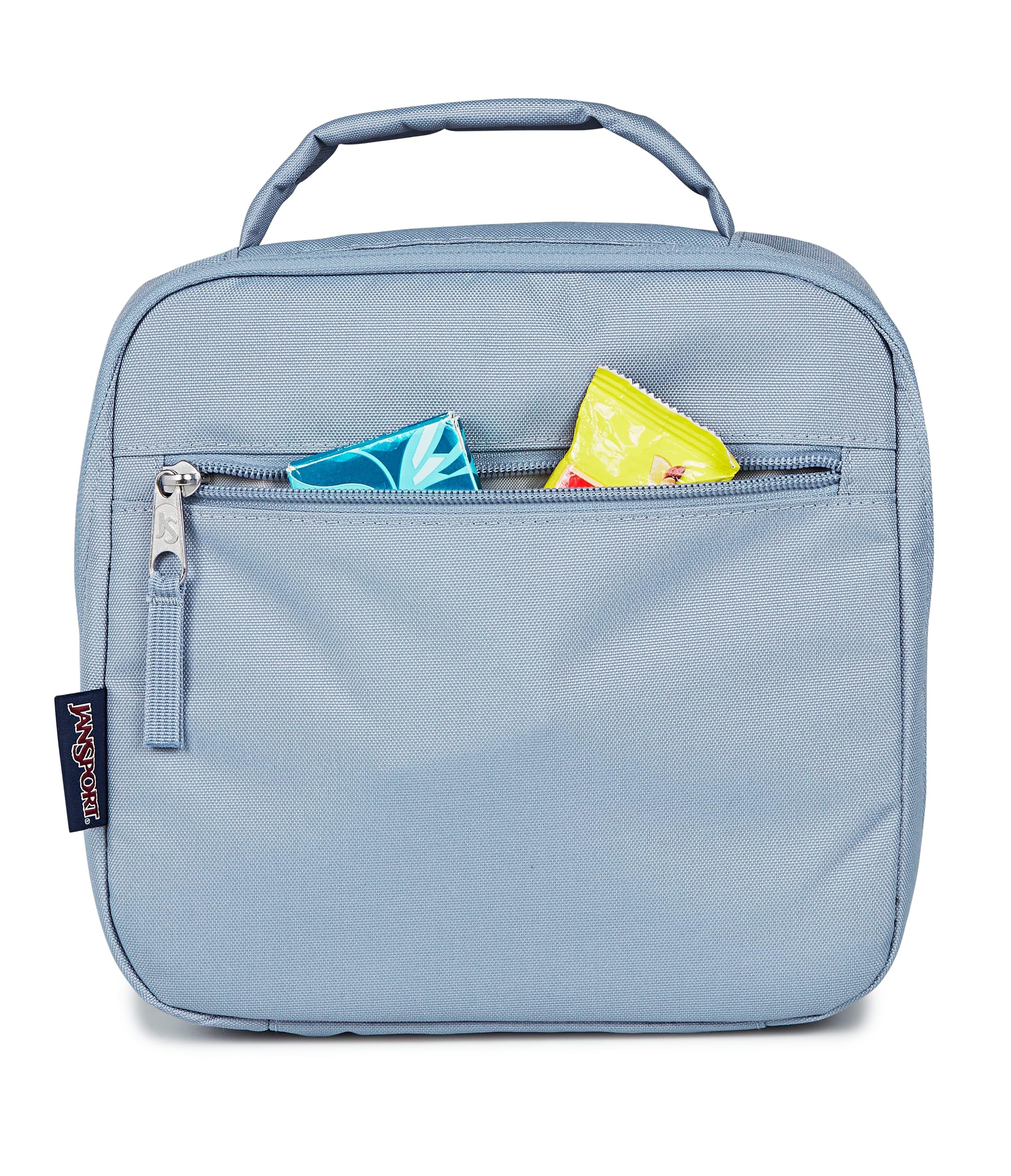 JanSport Lunch Break opened flat showing tray conversion for tidy eating anywhere benefit convenience
