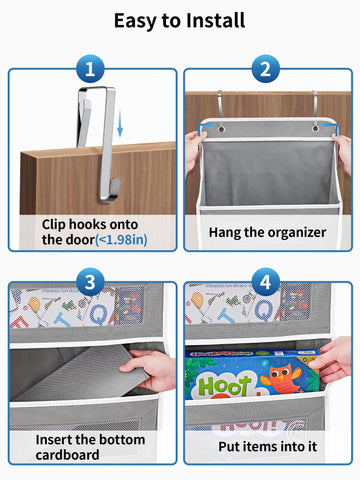 JARLINK metal hooks on door demonstrating fit for up to 1.98-inch-thick doors