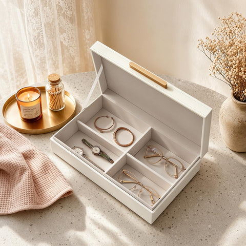 JARLINK box with removable divider showing customizable interior compartments