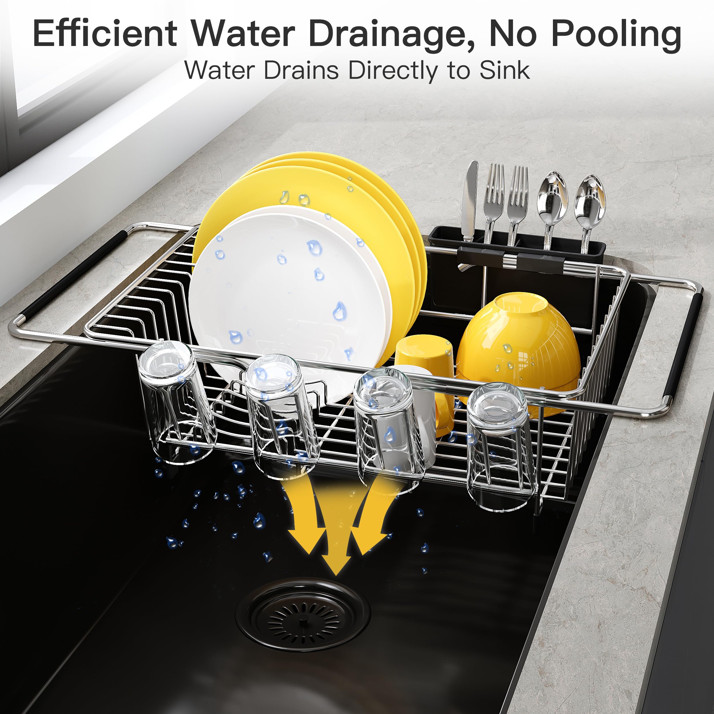 JASIWAY set up on countertop mode showing drainboard placement