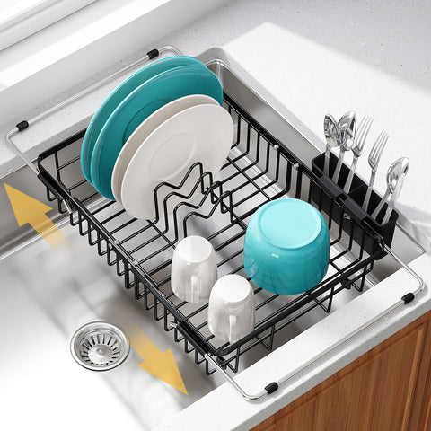 JASIWAY front view over-sink rack maximizing counter space