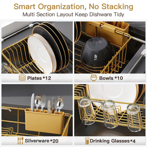 JASIWAY rack next to ruler showing adjustable fit across sink widths