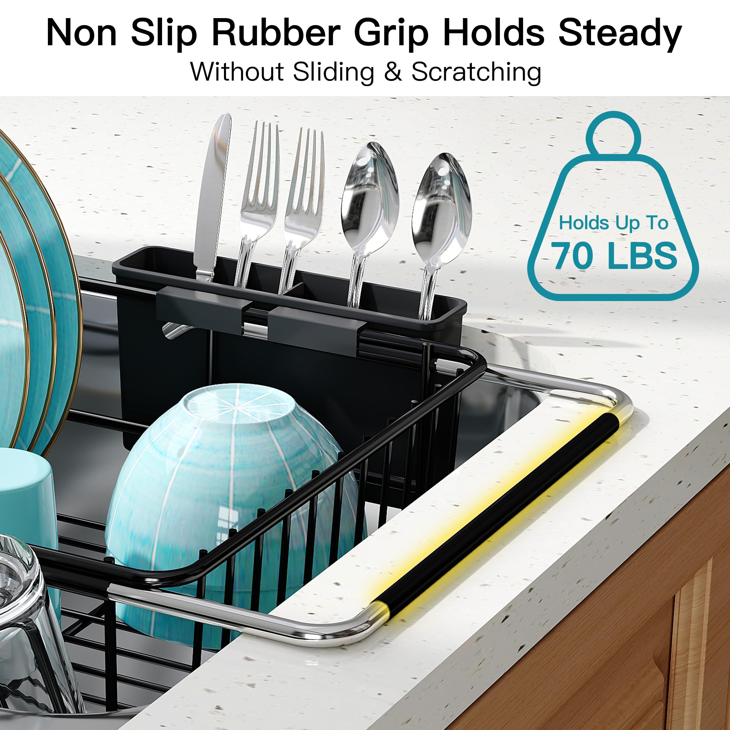 JASIWAY side profile inside sink demonstrates snug, wobble-free fit