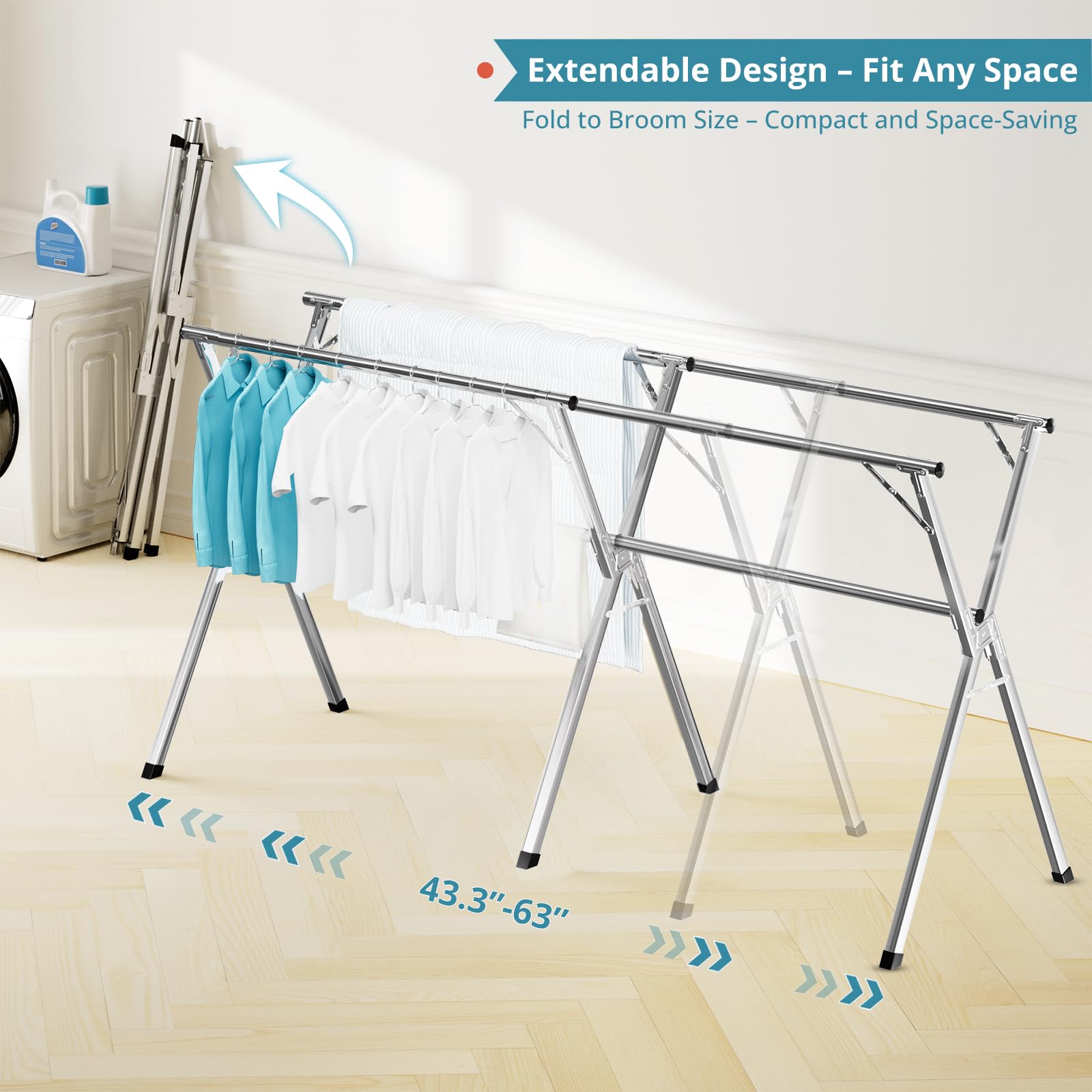JAUREE stainless steel frame close-up showing durability and rust resistance