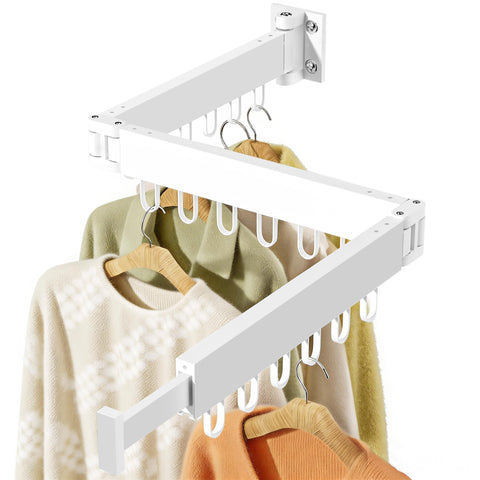JAUREE front-mounted drying rack installed on wall showing clean design and space savings