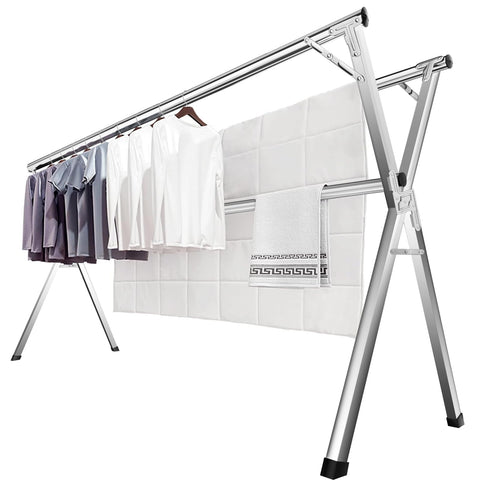 JAUREE front view showing full extended rack and generous hanging space benefit