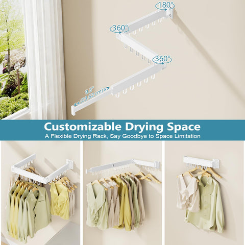 JAUREE in use with jeans and towels hanging illustrating heavy-load performance