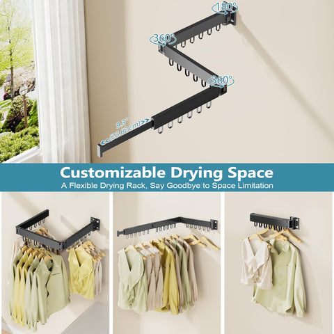JAUREE rack in use on balcony speeding laundry drying