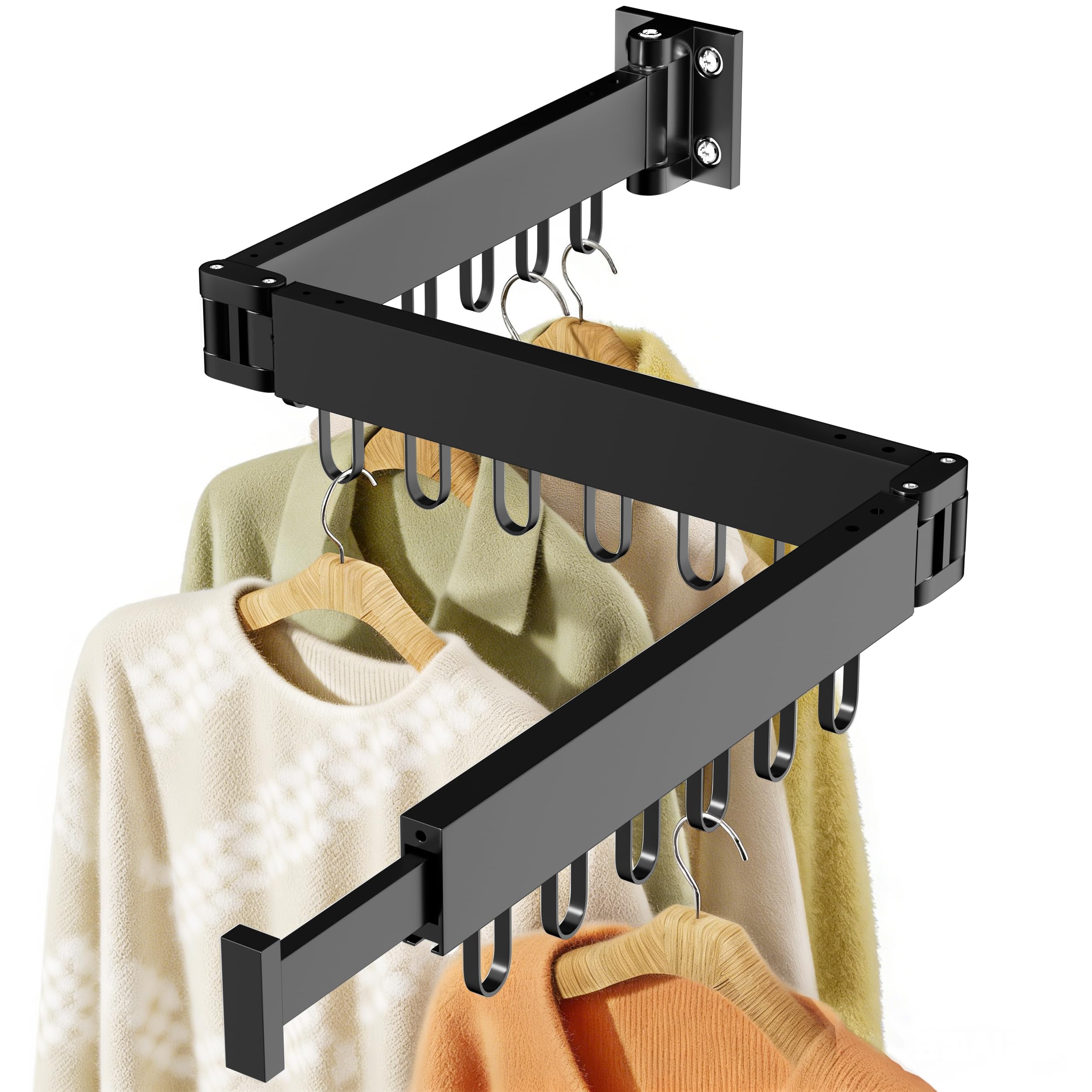 JAUREE front view of wall-mounted rack showing compact benefit