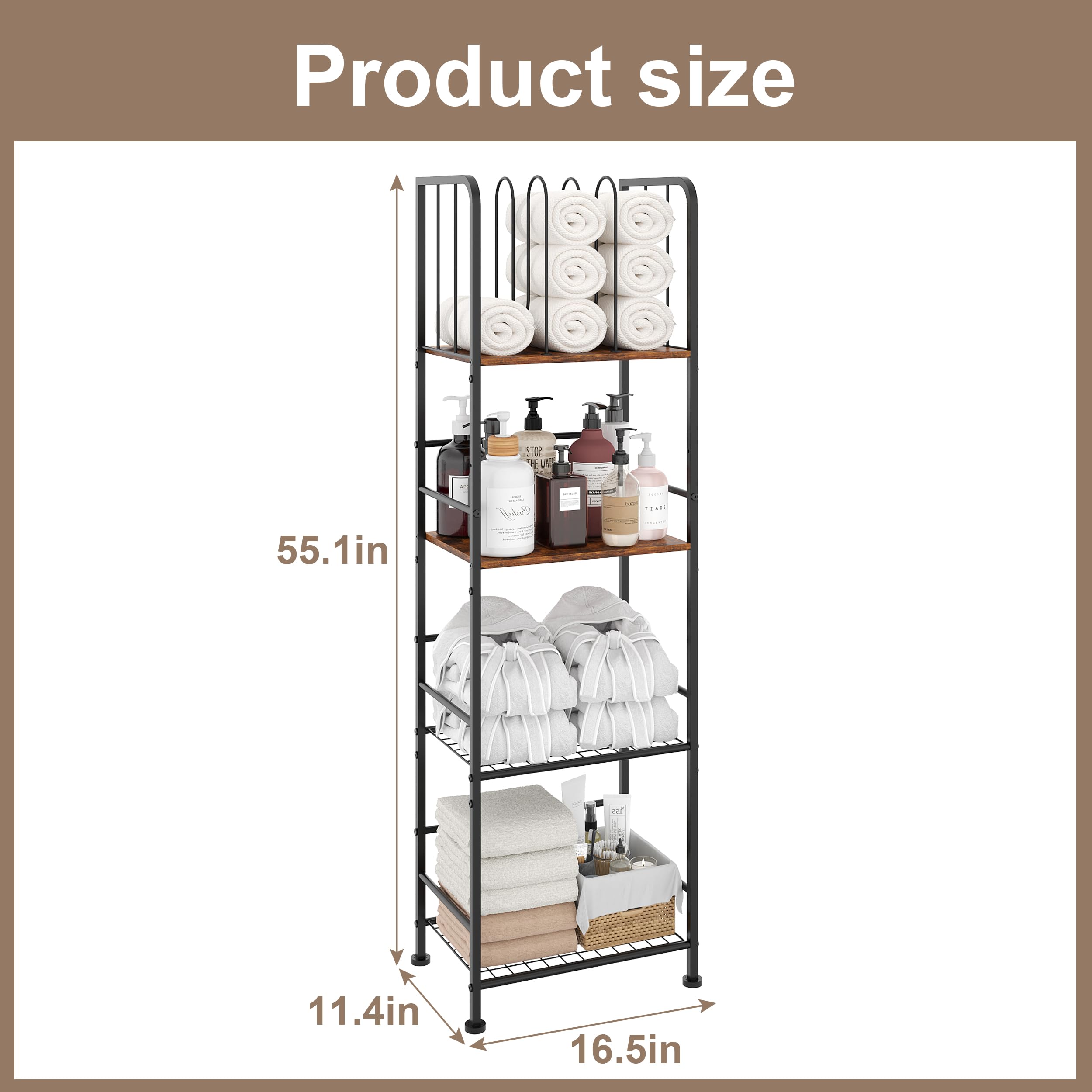 Jautokerdar rack beside towel to show scale and space-saving benefit