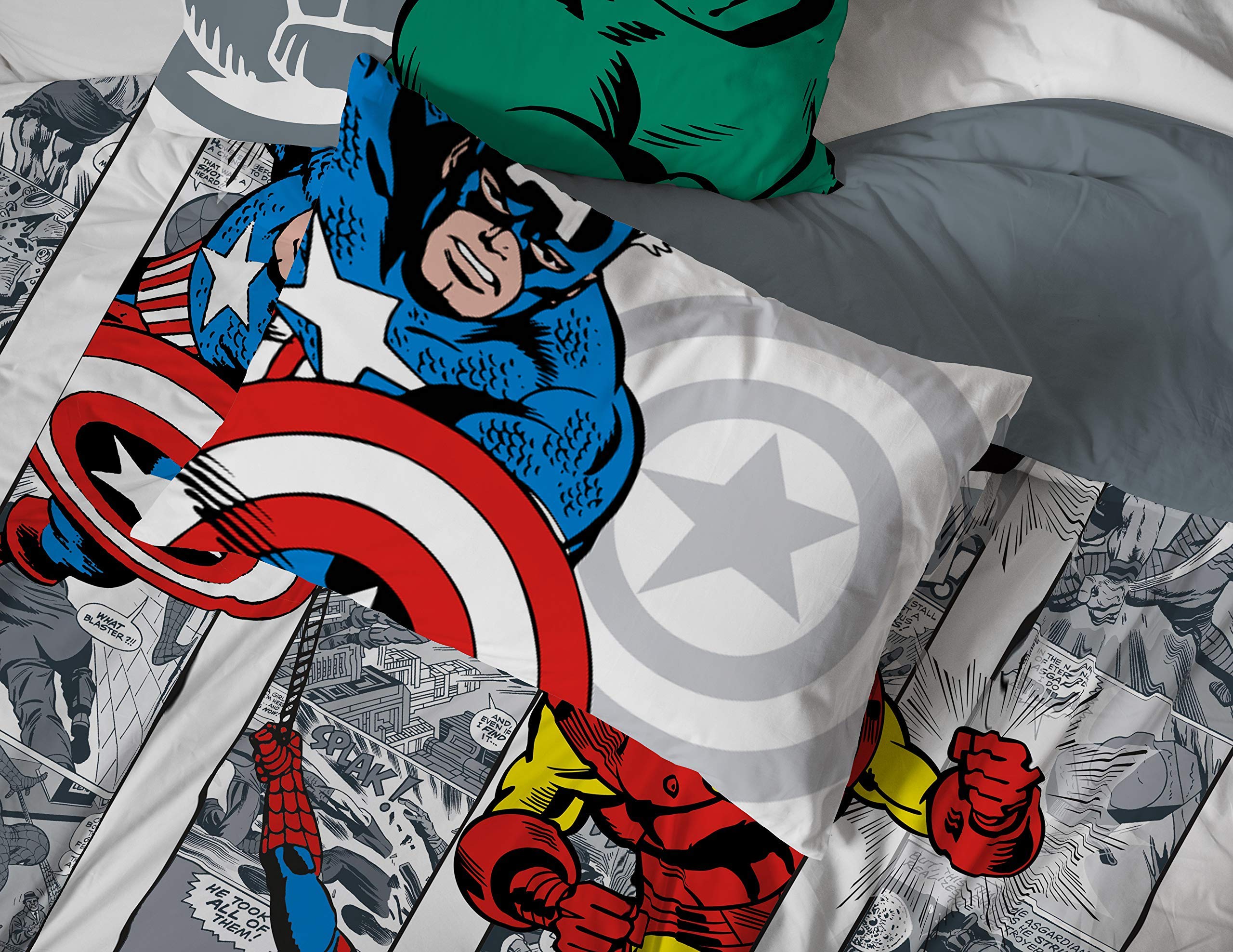 Jay Franco Avengers accent pillows set showing themed accents and decorative pop benefit